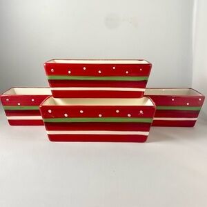 Be Merry Be Bright Ceramic Rectangular Bowls (4)